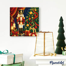Load image into Gallery viewer, Mini Paint by numbers 8"x8" framed - Christmas Nutcracker