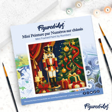 Load image into Gallery viewer, Mini Paint by numbers 8"x8" framed - Christmas Nutcracker