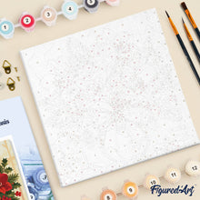 Load image into Gallery viewer, Mini Paint by numbers 8"x8" framed - Christmas Poinsettias