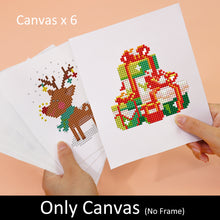 Load image into Gallery viewer, Mini Diamond Painting 6&quot;x8&quot; (6 pieces) - Festive Christmas