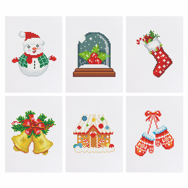 Mini Diamond Painting 6"x8" (6 pieces) - Christmas Classics