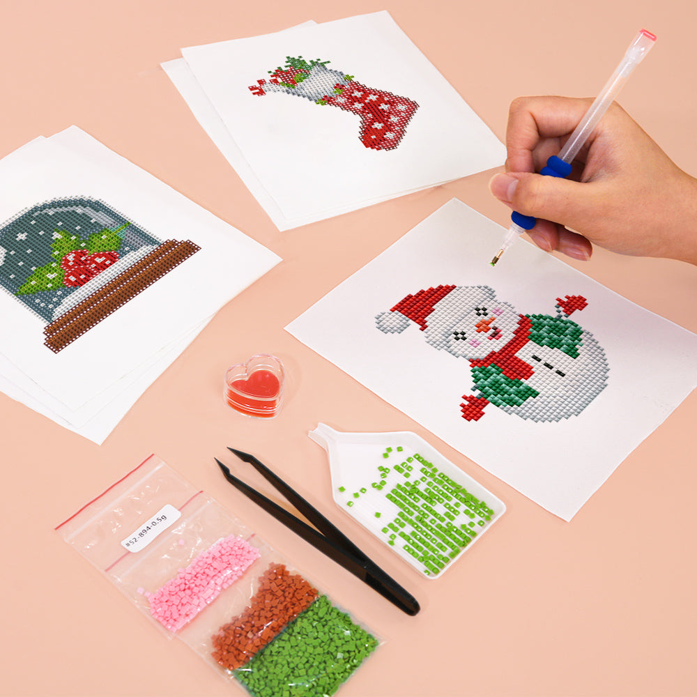 Mini Diamond Painting 6"x8" (6 pieces) - Christmas Classics