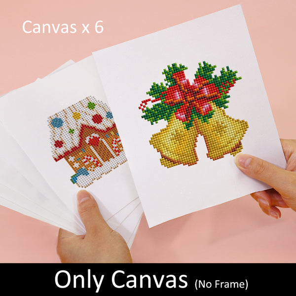 Mini Diamond Painting 6"x8" (6 pieces) - Christmas Classics