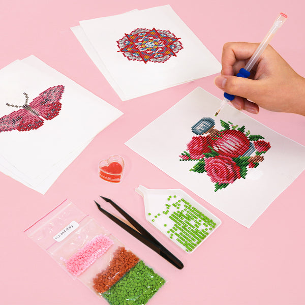 Mini Diamond Painting 6"x8" (6 pieces) - Delicate Designs