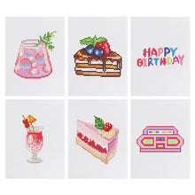 Load image into Gallery viewer, Mini Diamond Painting 6&quot;x8&quot; (6 pieces) - Birthday Bites