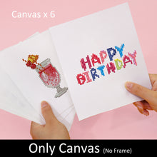 Load image into Gallery viewer, Mini Diamond Painting 6&quot;x8&quot; (6 pieces) - Birthday Bites