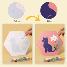 Load image into Gallery viewer, Mini Paint by Numbers Set - Hexagons (6 pieces) - Nursery Animal Set