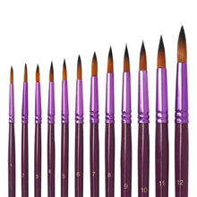 Load image into Gallery viewer, Paint by Numbers Accessories  - Set of 12 Paint Brushes Multisize