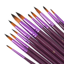 Load image into Gallery viewer, Paint by Numbers Accessories  - Set of 12 Paint Brushes Multisize
