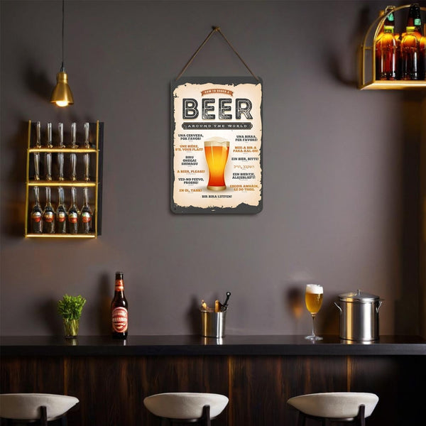 Paint by Numbers Metal Poster - Beer Around the World