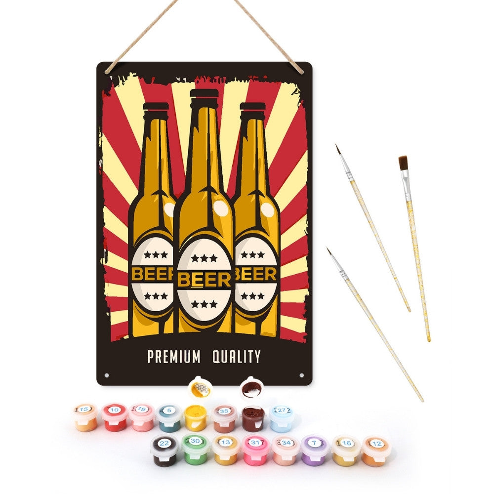 Paint by Numbers Metal Poster - Triple Taste Figured'Art