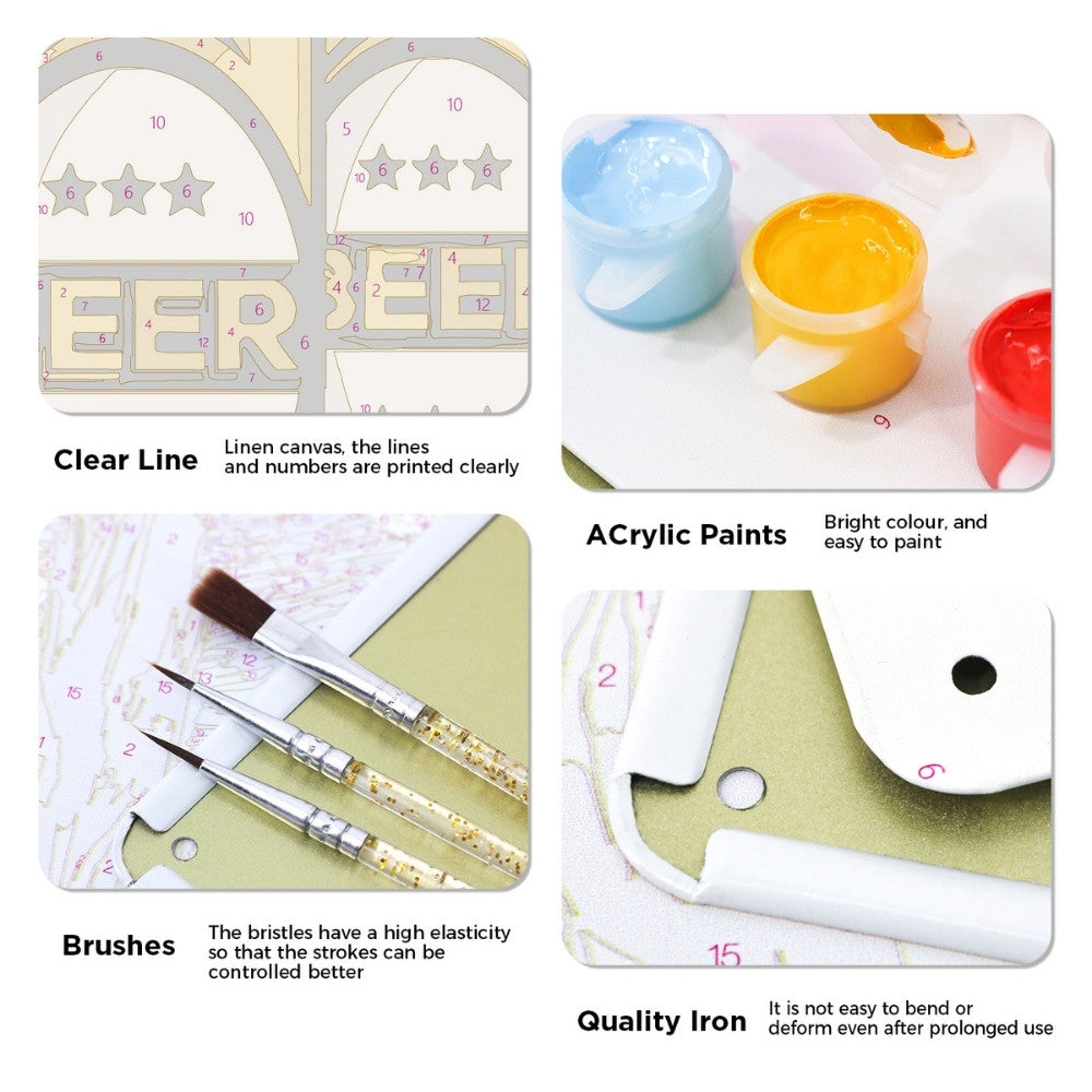 Paint by Numbers Metal Poster - Triple Taste