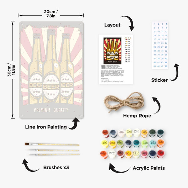 Paint by Numbers Metal Poster - Triple Taste