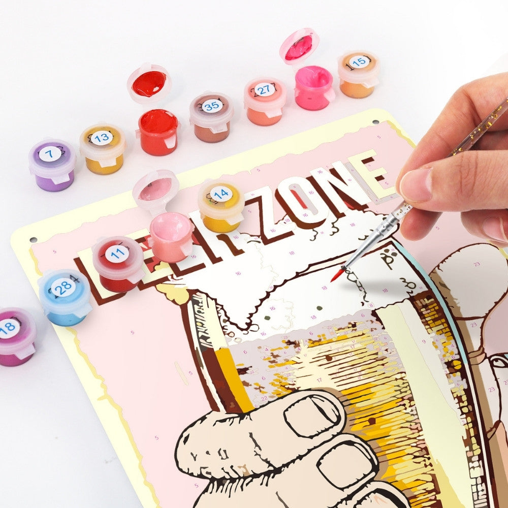 Paint by Numbers Metal Poster - Beer Zone