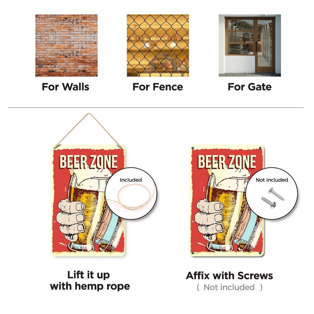 Paint by Numbers Metal Poster - Beer Zone