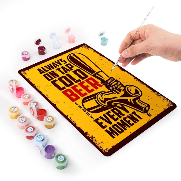 Paint by Numbers Metal Poster - Blonde Beer