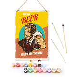 Paint by Numbers Metal Poster - Fresh Beer Guy Figured'Art