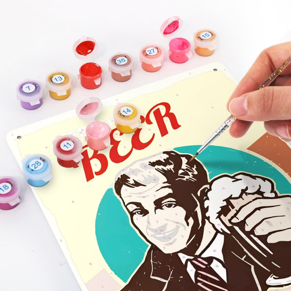 Paint by Numbers Metal Poster - Fresh Beer Guy