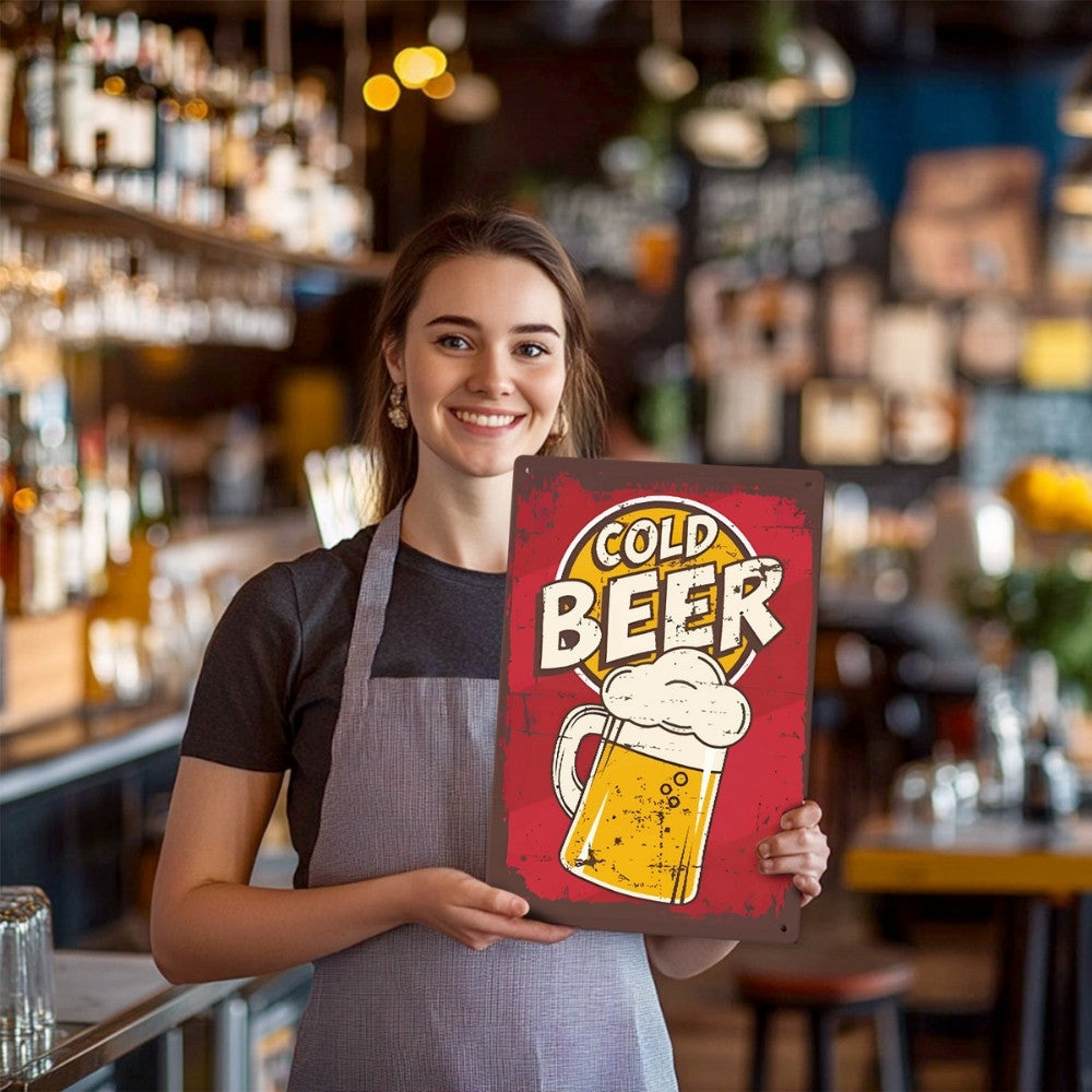 Paint by Numbers Metal Poster - Cold Beer Mug