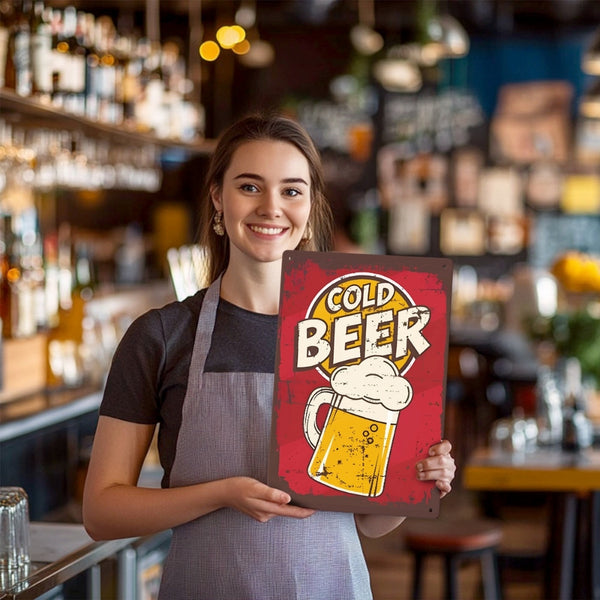 Paint by Numbers Metal Poster - Cold Beer Mug