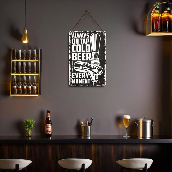 Paint by Numbers Metal Poster - Cold Beer Black&White