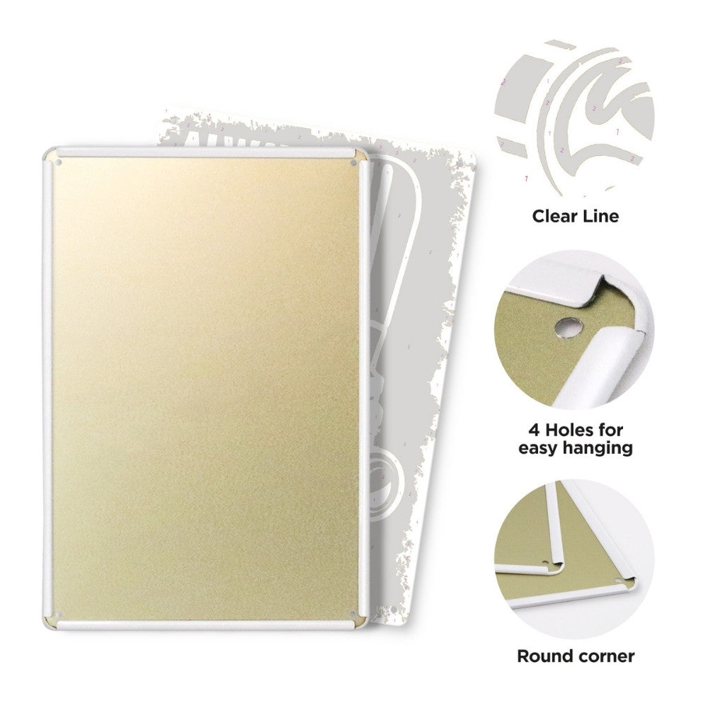 Paint by Numbers Metal Poster - Cold Beer Black&White