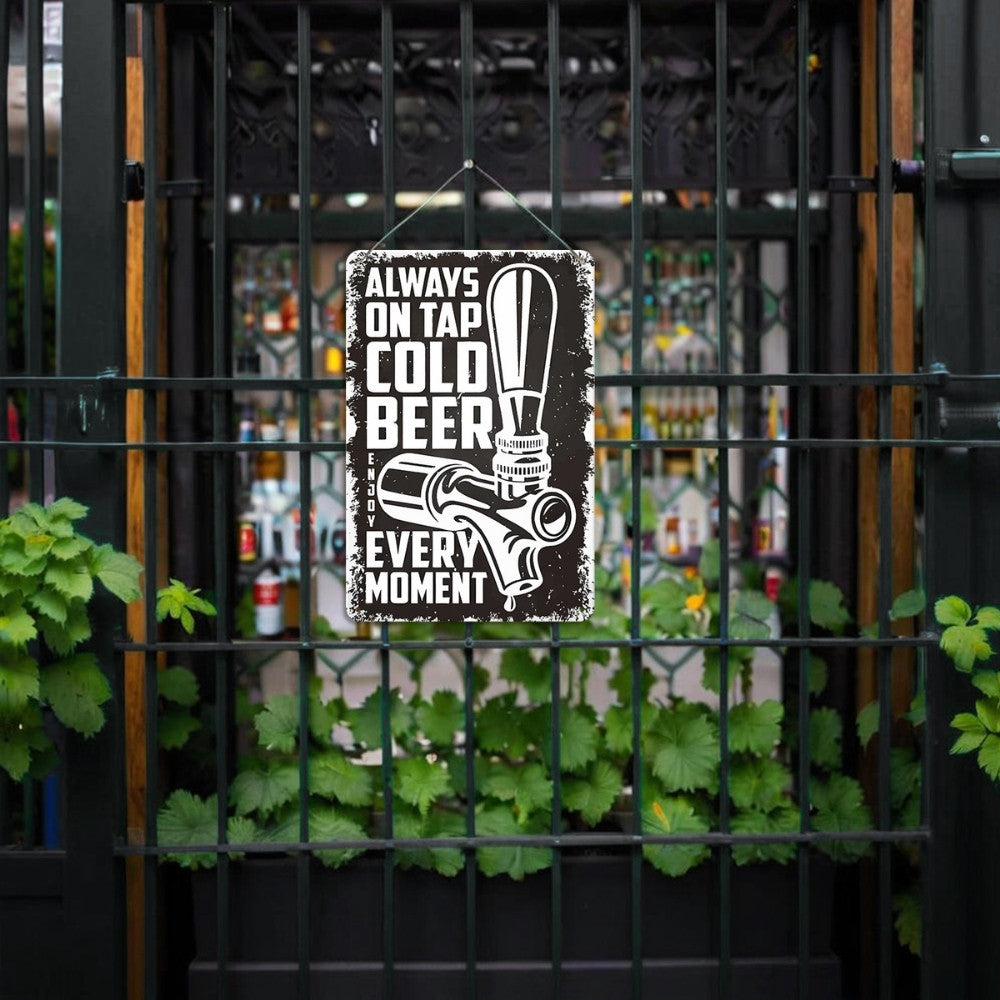 Paint by Numbers Metal Poster - Cold Beer Black&White