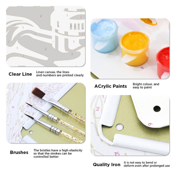 Paint by Numbers Metal Poster - Cold Beer Black&White