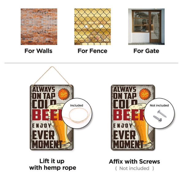 Paint by Numbers Metal Poster - Cold Beer Glass Vintage