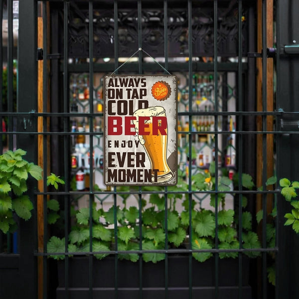 Paint by Numbers Metal Poster - Cold Beer Glass Vintage