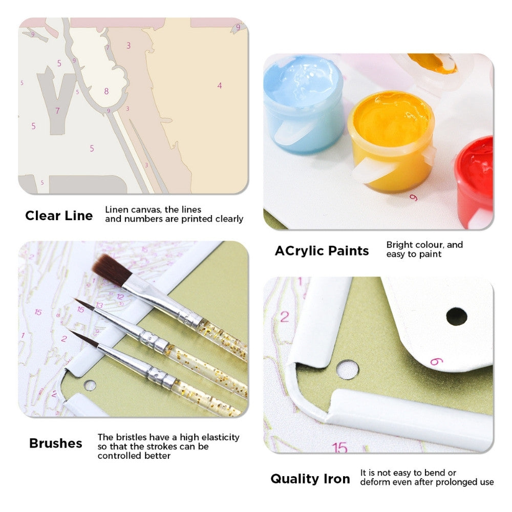 Paint by Numbers Metal Poster - Cold Beer Glass Vintage