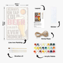 Load image into Gallery viewer, Paint by Numbers Metal Poster - Cold Beer Glass Vintage