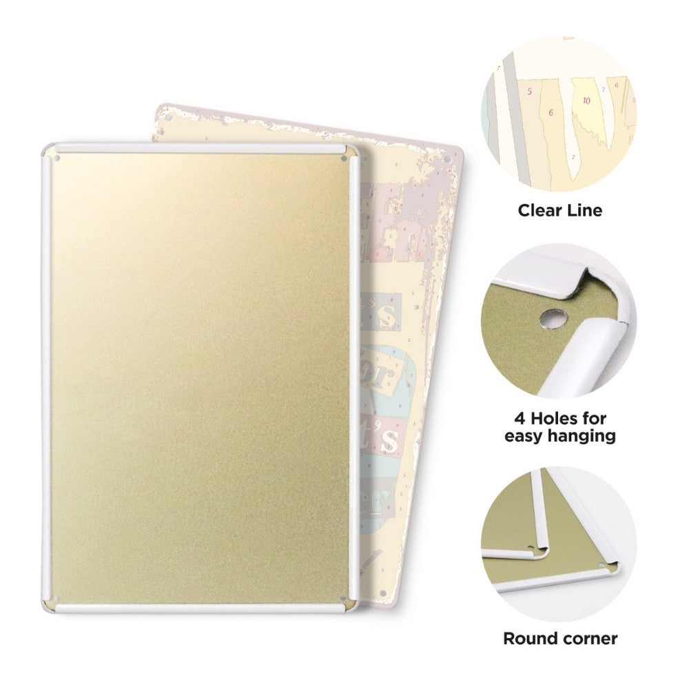 Paint by Numbers Metal Poster - Cold Beer for Dinner