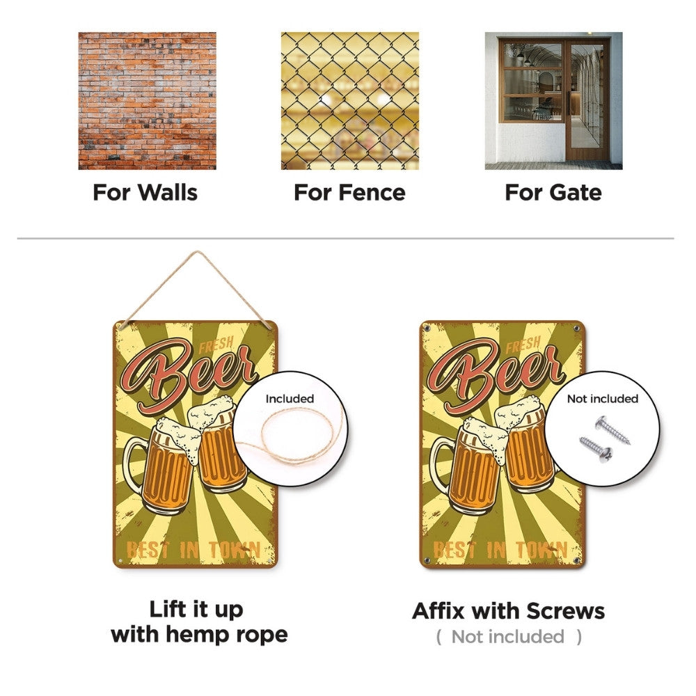 Paint by Numbers Metal Poster - Fresh Beer Two Mugs