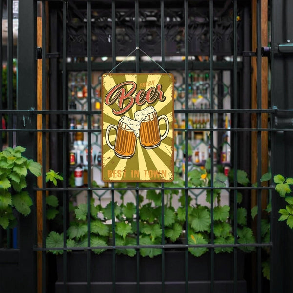 Paint by Numbers Metal Poster - Fresh Beer Two Mugs