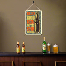 Load image into Gallery viewer, Paint by Numbers Metal Poster - Good Beer with Good Friends