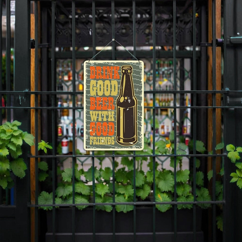 Paint by Numbers Metal Poster - Good Beer with Good Friends