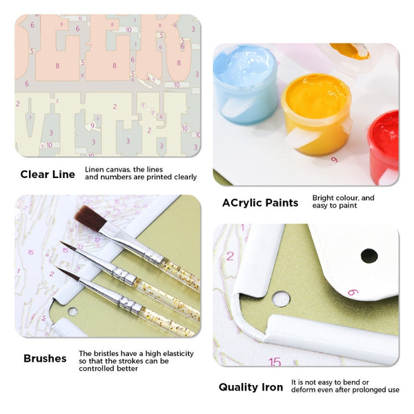 Paint by Numbers Metal Poster - Good Beer with Good Friends