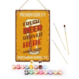 Paint by Numbers Metal Poster - Fresh Beer Served Here Figured'Art