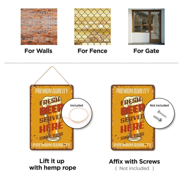 Paint by Numbers Metal Poster - Fresh Beer Served Here