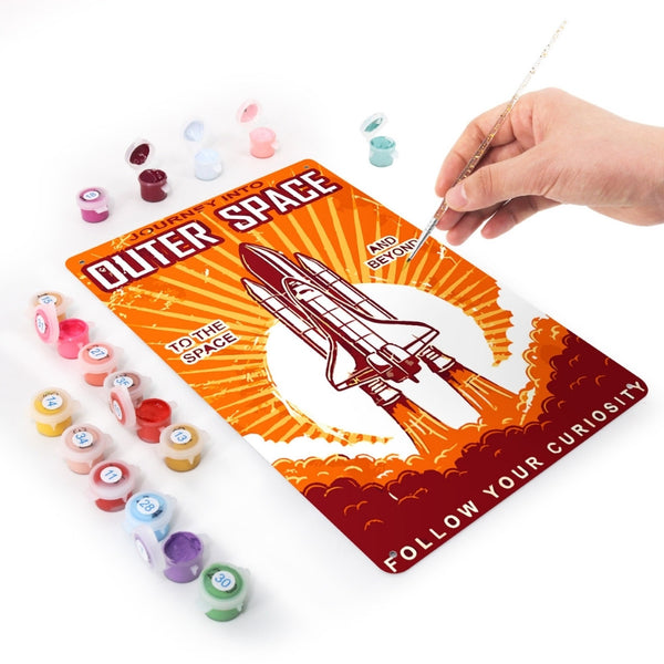 Paint by Numbers Metal Poster - Journey into Space