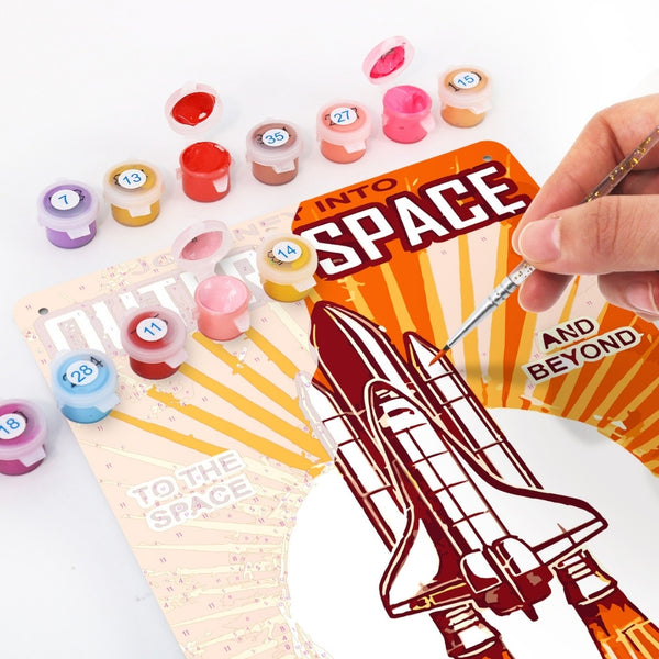 Paint by Numbers Metal Poster - Journey into Space