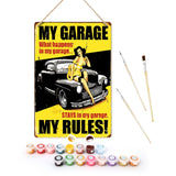 Paint by Numbers Metal Poster - My Rules Figured'Art