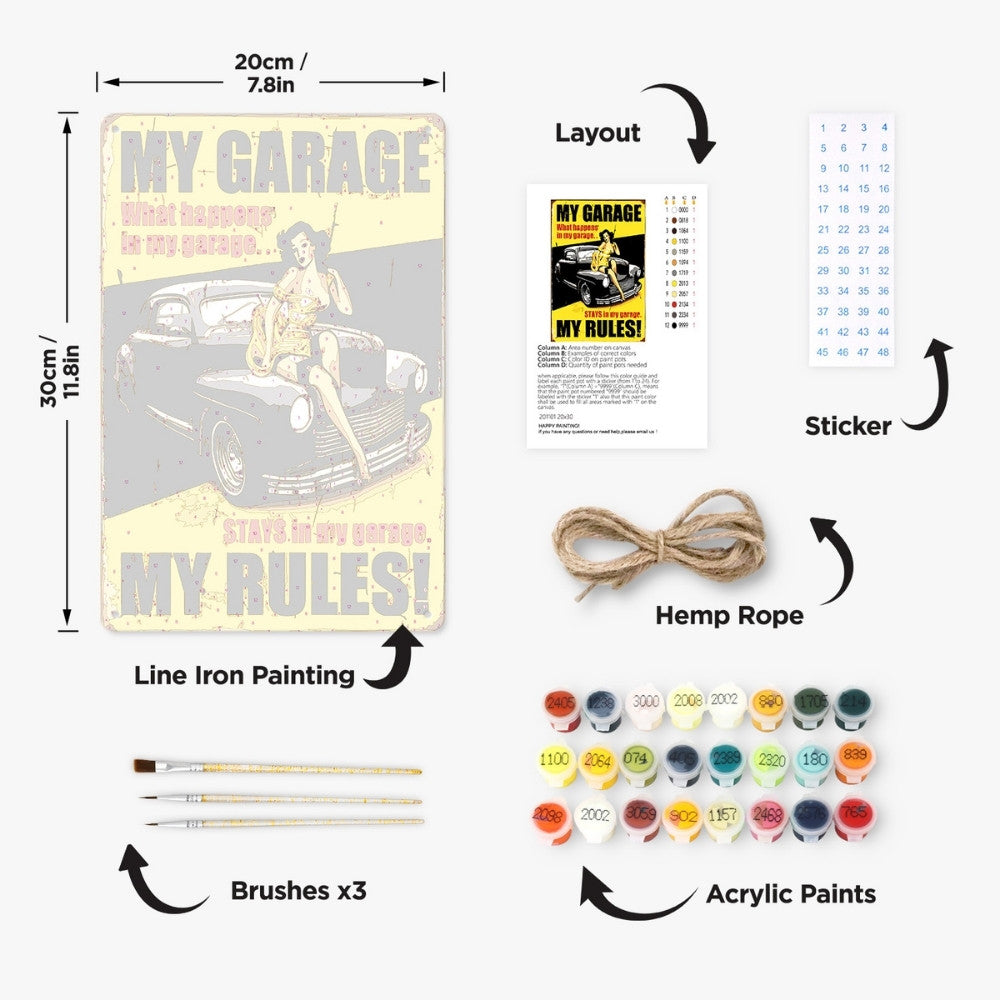 Paint by Numbers Metal Poster - My Rules