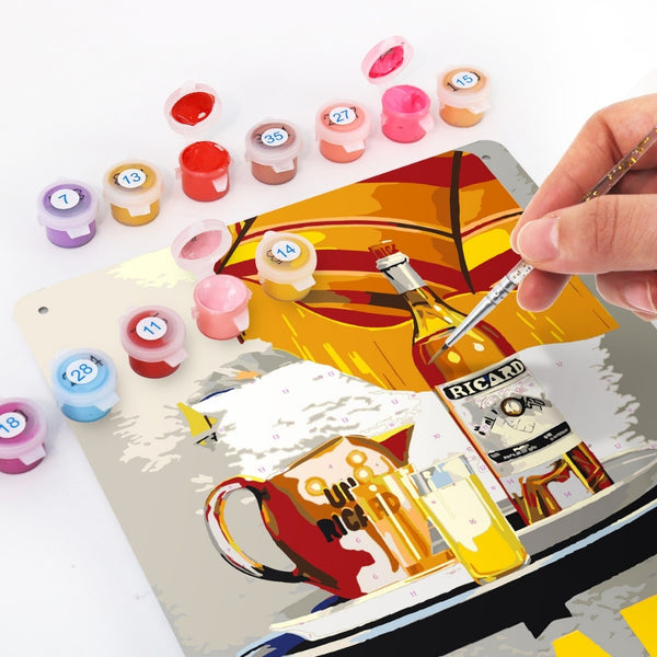 Paint by Numbers Metal Poster - Ricardo Aperitif Gray