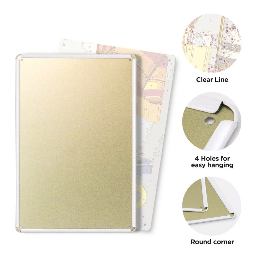 Paint by Numbers Metal Poster - Ricardo Aperitif Gray