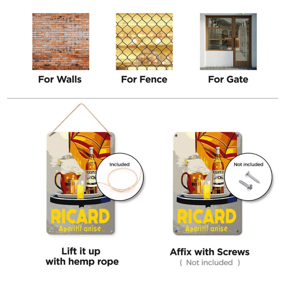 Paint by Numbers Metal Poster - Ricardo Aperitif Gray