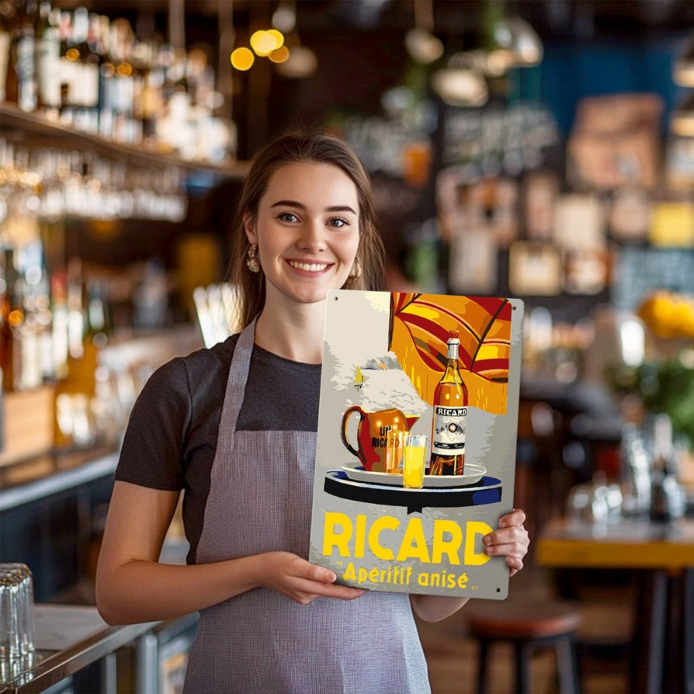 Paint by Numbers Metal Poster - Ricardo Aperitif Gray