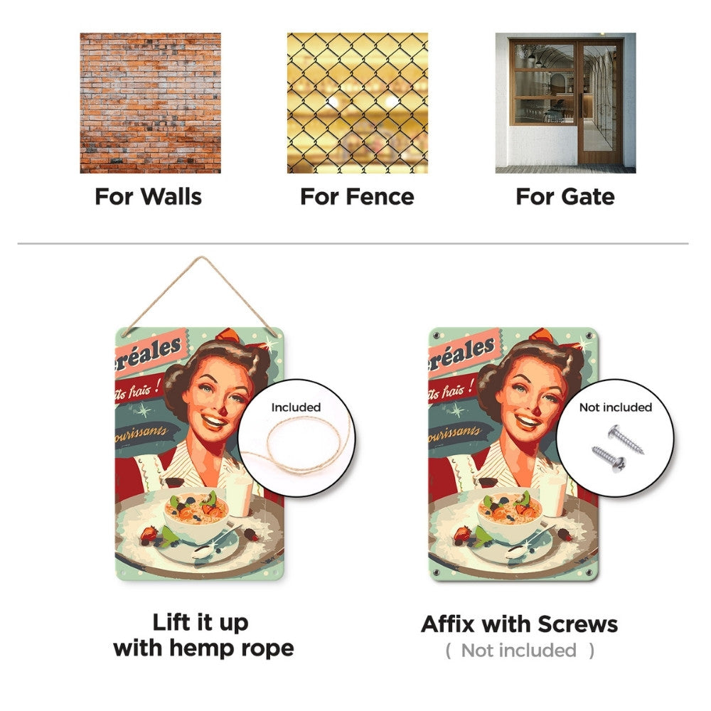 Paint by Numbers Metal Poster - Vintage Cereal