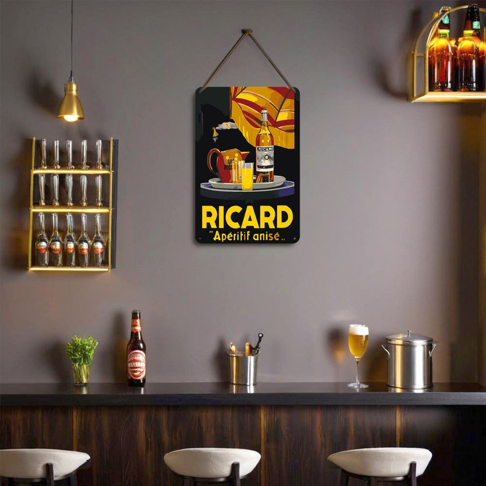 Paint by Numbers Metal Poster - Ricard Aperitif Black